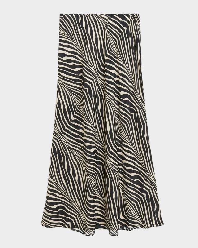 Boshan Zebra-Print Maxi Skirt